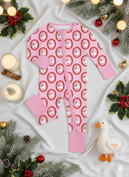 Pink Chrimgoo Hypoallergenic Sleepsuit