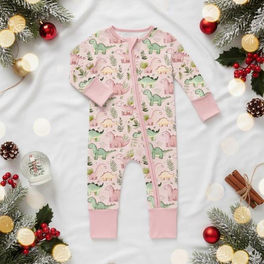 Pink Dino Hypoallergenic Sleepsuit