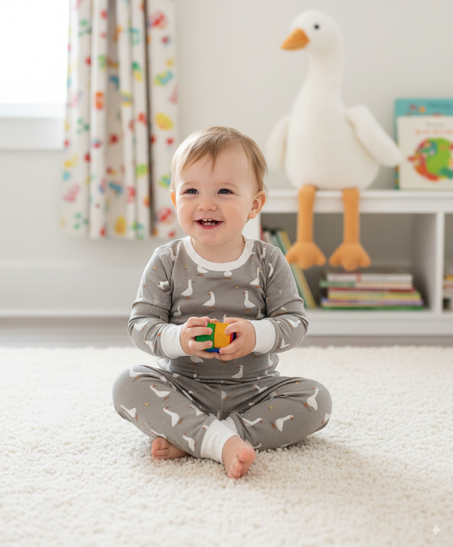 Goose and Gosling - Hypo-Allergenic Bamboo 2 Piece Pyjama Set