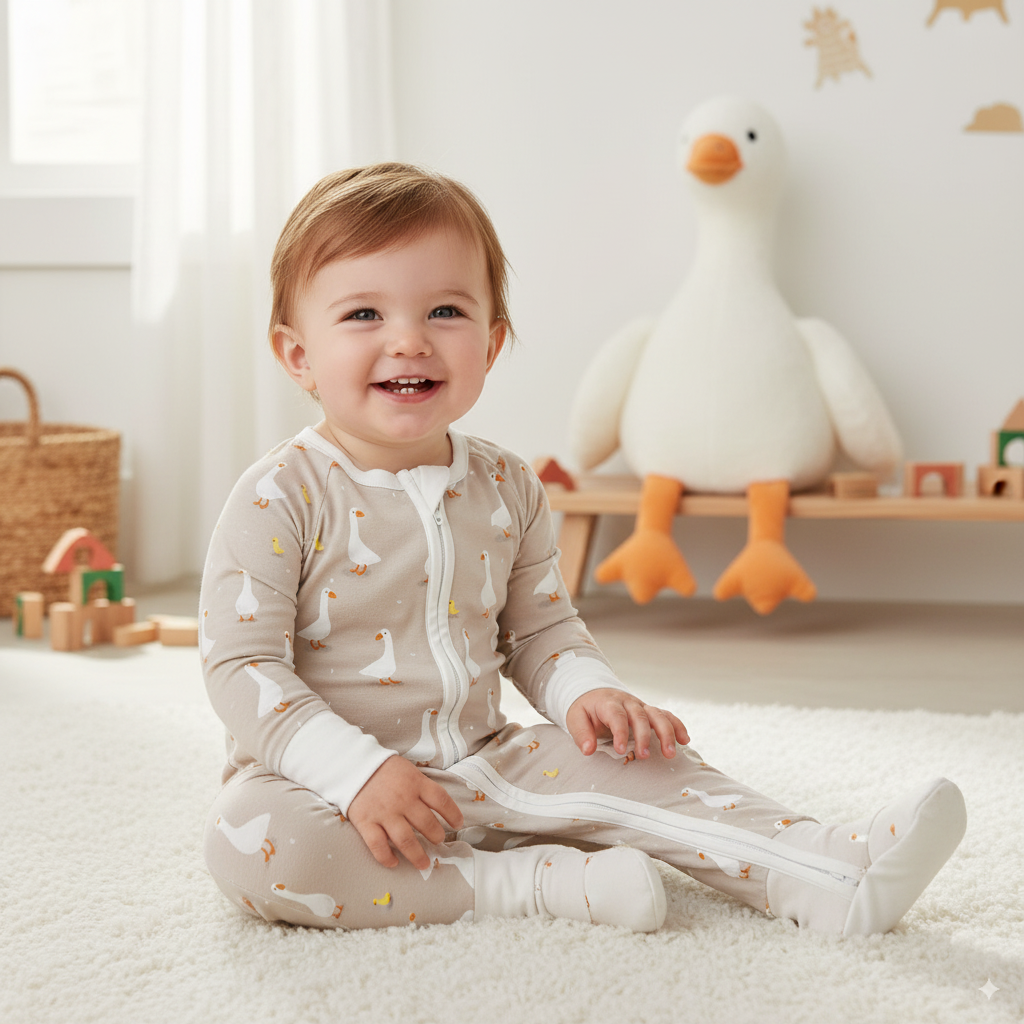 Goose & Gosling - Hypo-Allergenic Bamboo Romper