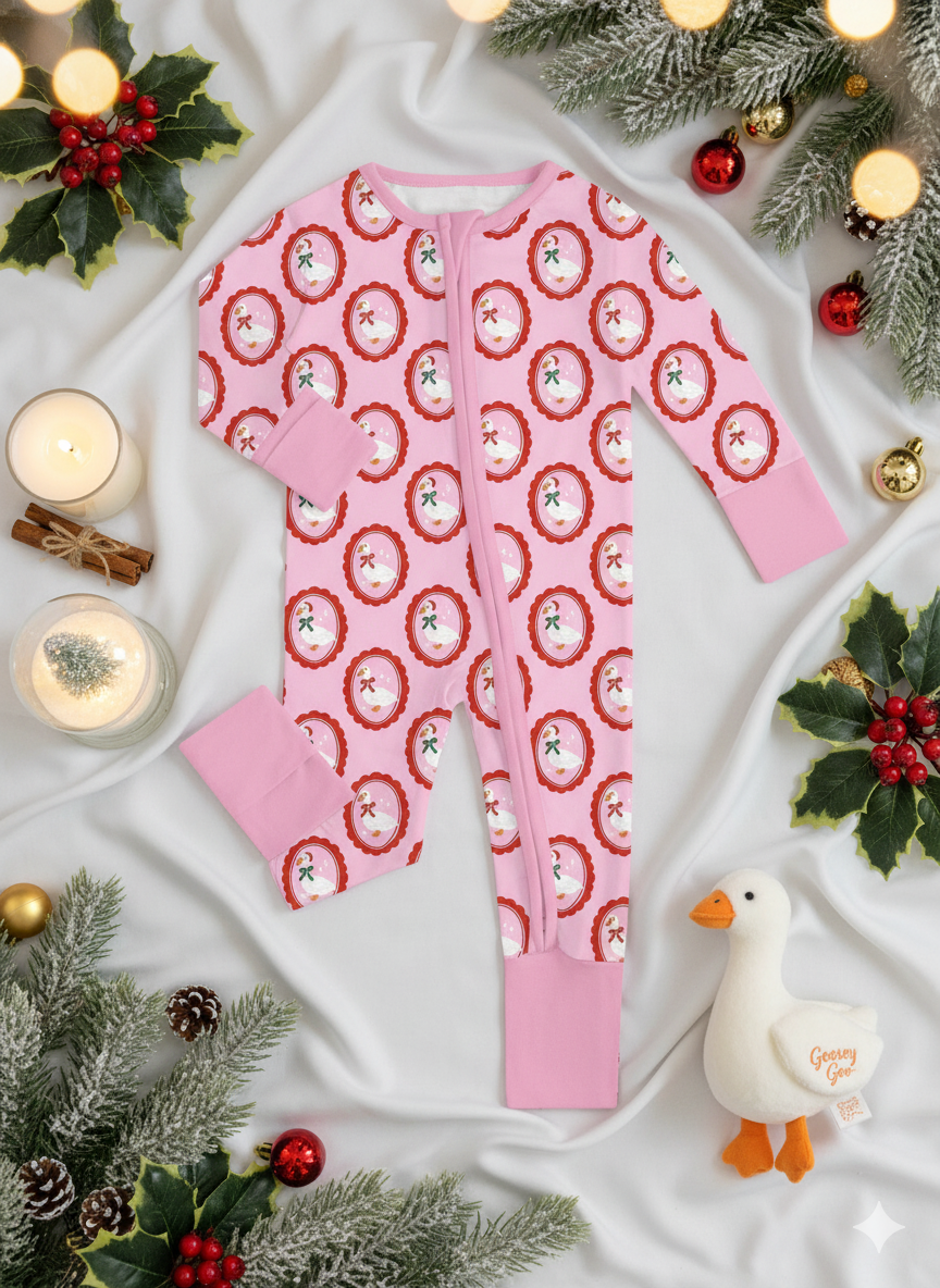 Pink Chrimgoo Hypoallergenic Sleepsuit