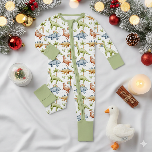Green Dino Hypoallergenic Sleepsuit