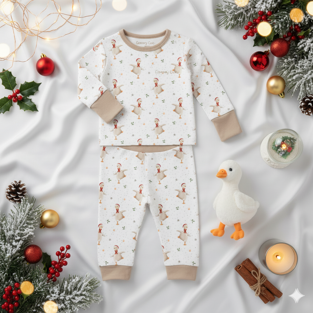Christmas Goose Hypoallergenic Two Piece Set