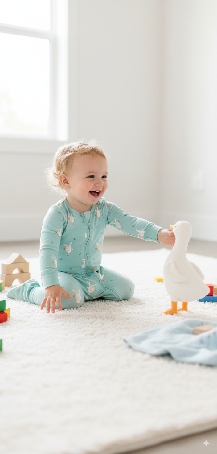 Playful Goose - Hypo-Allergenic Bamboo Romper