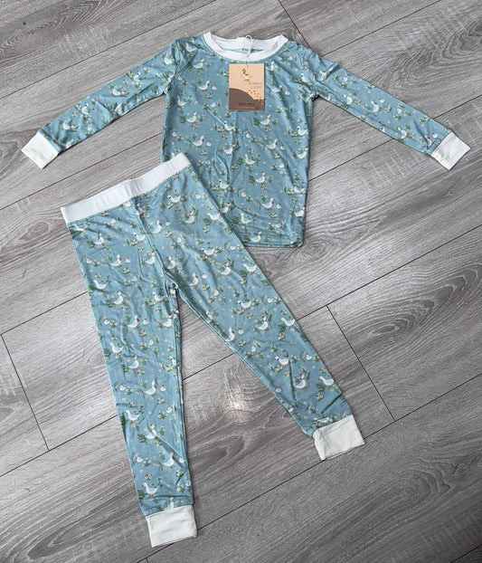 Blue Meadow Party - Hypo-Allergenic Bamboo 2 Piece Pyjama Set