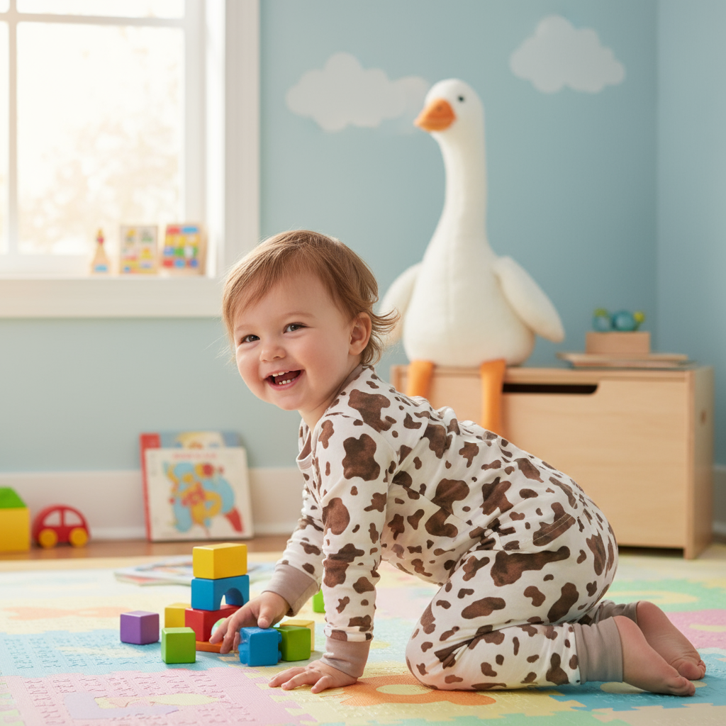 Crazy Cow - Hypo-Allergenic Bamboo 2 Piece Pyjama Set