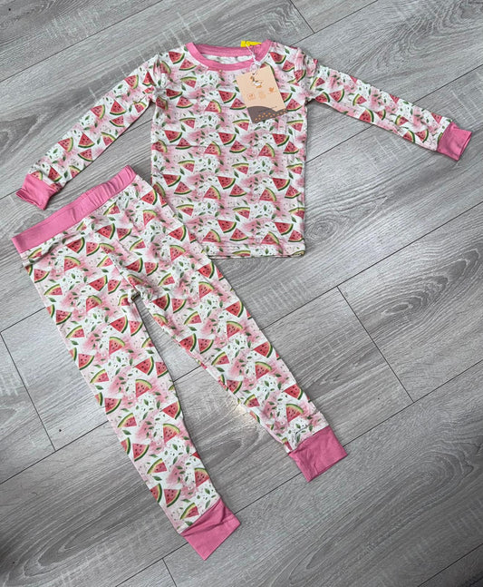 Pink Melon - Hypo-Allergenic Bamboo 2 Piece Pyjama Set